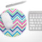 Vibrant Pink & Blue Layered Chevron Pattern// WaterProof Rubber Foam Backed Anti-Slip Mouse Pad for Home Work Office or Gaming Computer Desk