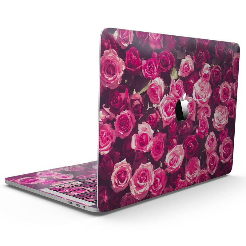 MacBook Pro with Touch Bar Skin Kit - Vibrant_Pink_Vintage_Rose_Field-MacBook_13_Touch_V9.jpg?