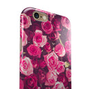 Vibrant Pink Vintage Rose Field iPhone 6/6s or 6/6s Plus 2-Piece Hybrid INK-Fuzed Case