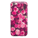 Vibrant Pink Vintage Rose Field iPhone 6/6s or 6/6s Plus 2-Piece Hybrid INK-Fuzed Case