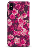 Vibrant Pink Vintage Rose Field - iPhone X Clipit Case