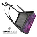 Vibrant Purple Deep Space - Made in USA Mouth Cover Unisex Anti-Dust Cotton Blend Reusable & Washable Face Mask with Adjustable Sizing for Adult or Child