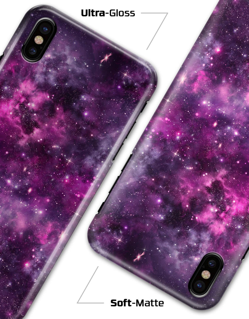 Vibrant Purple Deep Space - iPhone X Clipit Case