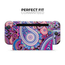 Vibrant Purple Paisley V5 // Skin Decal Wrap Kit for Nintendo Switch Console & Dock, Joy-Cons, Pro Controller, Lite, 3DS XL, 2DS XL, DSi, or Wii - Vinyl Skin Wrap for Nintendo Switch 2, OLED, Lite, Pro Controller, Wii & Classic Handhelds