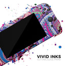 Vibrant Purple Paisley V5 // Skin Decal Wrap Kit for Nintendo Switch Console & Dock, Joy-Cons, Pro Controller, Lite, 3DS XL, 2DS XL, DSi, or Wii - Vinyl Skin Wrap for Nintendo Switch 2, OLED, Lite, Pro Controller, Wii & Classic Handhelds
