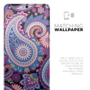 Vibrant Purple Paisley V5 - Skin-Kit for the Samsung Galaxy S-Series S20, S20 Plus, S20 Ultra , S10 & others (All Galaxy Devices Available)