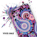 Vibrant Purple Paisley V5 - Skin-Kit for the Samsung Galaxy S-Series S20, S20 Plus, S20 Ultra , S10 & others (All Galaxy Devices Available)