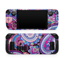 Vibrant Purple Paisley V5 // Full Body Skin Decal Wrap Kit for the Steam Deck handheld gaming computer
