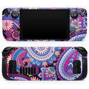 Vibrant Purple Paisley V5 // Full Body Skin Decal Wrap Kit for the Steam Deck handheld gaming computer