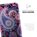 Vibrant Purple Paisley V5 - Protective Skin Wrap & Decal – Compatible with iPhone SE to iPhone 17 Pro Max (All Models)