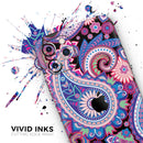 Vibrant Purple Paisley V5 - Protective Skin Wrap & Decal – Compatible with iPhone SE to iPhone 17 Pro Max (All Models)