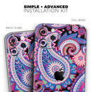 Vibrant Purple Paisley V5 - Protective Skin Wrap & Decal – Compatible with iPhone SE to iPhone 17 Pro Max (All Models)