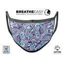 Vibrant Purple Toned Sproutaneous - Made in USA Mouth Cover Unisex Anti-Dust Cotton Blend Reusable & Washable Face Mask with Adjustable Sizing for Adult or Child