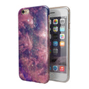 Vibrant Sparkly Pink Nebula iPhone 6/6s or 6/6s Plus 2-Piece Hybrid INK-Fuzed Case