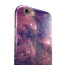 Vibrant Sparkly Pink Nebula iPhone 6/6s or 6/6s Plus 2-Piece Hybrid INK-Fuzed Case