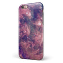 Vibrant Sparkly Pink Nebula iPhone 6/6s or 6/6s Plus 2-Piece Hybrid INK-Fuzed Case