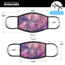 Vibrant Sparkly Pink Nebula - Made in USA Mouth Cover Unisex Anti-Dust Cotton Blend Reusable & Washable Face Mask with Adjustable Sizing for Adult or Child
