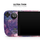 Vibrant Sparkly Pink Nebula // Full Body Skin Decal Wrap Kit for the Steam Deck handheld gaming computer
