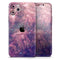 Vibrant Sparkly Pink Nebula // Skin-Kit compatible with the Apple iPhone 14, 13, 12, 12 Pro Max, 12 Mini, 11 Pro, SE, X/XS + (All iPhones Available)