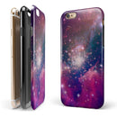 Vibrant Sparkly Pink Space iPhone 6/6s or 6/6s Plus 2-Piece Hybrid INK-Fuzed Case
