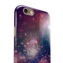 Vibrant Sparkly Pink Space iPhone 6/6s or 6/6s Plus 2-Piece Hybrid INK-Fuzed Case