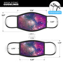 Vibrant Sparkly Pink Space - Made in USA Mouth Cover Unisex Anti-Dust Cotton Blend Reusable & Washable Face Mask with Adjustable Sizing for Adult or Child