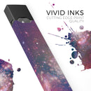 Vibrant Sparkly Pink Space - Premium Decal Protective Skin-Wrap Sticker compatible with the Juul Labs vaping device