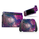 Vibrant Sparkly Pink Space // Skin Decal Wrap Kit for Nintendo Switch Console & Dock, Joy-Cons, Pro Controller, Lite, 3DS XL, 2DS XL, DSi, or Wii - Vinyl Skin Wrap for Nintendo Switch 2, OLED, Lite, Pro Controller, Wii & Classic Handhelds
