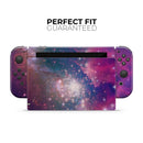 Vibrant Sparkly Pink Space // Skin Decal Wrap Kit for Nintendo Switch Console & Dock, Joy-Cons, Pro Controller, Lite, 3DS XL, 2DS XL, DSi, or Wii - Vinyl Skin Wrap for Nintendo Switch 2, OLED, Lite, Pro Controller, Wii & Classic Handhelds