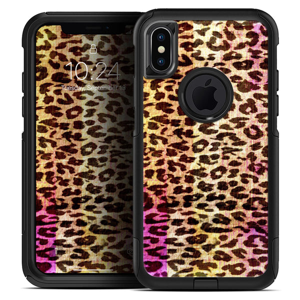 Vibrant Striped Cheetah Animal Print - Skin Kit for the iPhone OtterBox Cases