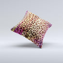 Vibrant Striped Cheetah Animal Print Ink-Fuzed Decorative Throw Pillow