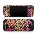 Vibrant Striped Cheetah Animal Print // Full Body Skin Decal Wrap Kit for the Steam Deck handheld gaming computer