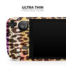 Vibrant Striped Cheetah Animal Print // Full Body Skin Decal Wrap Kit for the Steam Deck handheld gaming computer