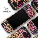 Vibrant Striped Cheetah Animal Print // Full Body Skin Decal Wrap Kit for the Steam Deck handheld gaming computer