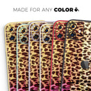 Vibrant Striped Cheetah Animal Print - Protective Skin Wrap & Decal – Compatible with iPhone SE to iPhone 17 Pro Max (All Models)