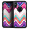 Vibrant Teal & Colored Chevron Pattern V1 - Skin Kit for the iPhone OtterBox Cases