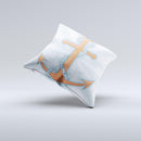 Vinatge Blue Striped & Chained Anchor ink-Fuzed Decorative Throw Pillow