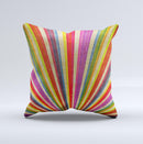 Vinatge Sprouting Ray of colors ink-Fuzed Decorative Throw Pillow