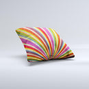 Vinatge Sprouting Ray of colors ink-Fuzed Decorative Throw Pillow
