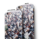 Vintage Aerial Cityscape iPhone 6/6s or 6/6s Plus 2-Piece Hybrid INK-Fuzed Case