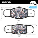 Vintage Aerial Cityscape - Made in USA Mouth Cover Unisex Anti-Dust Cotton Blend Reusable & Washable Face Mask with Adjustable Sizing for Adult or Child