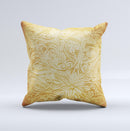 Vintage Antique Gold Grunge Pattern Ink-Fuzed Decorative Throw Pillow