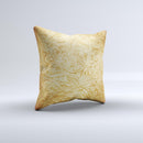 Vintage Antique Gold Grunge Pattern Ink-Fuzed Decorative Throw Pillow