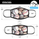 Vintage Baseball V1 - Made in USA Mouth Cover Unisex Anti-Dust Cotton Blend Reusable & Washable Face Mask with Adjustable Sizing for Adult or Child