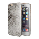 Vintage Black adn White Damask Pattern iPhone 6/6s or 6/6s Plus 2-Piece Hybrid INK-Fuzed Case