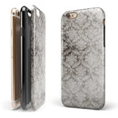 Vintage Black adn White Damask Pattern iPhone 6/6s or 6/6s Plus 2-Piece Hybrid INK-Fuzed Case