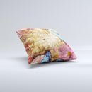 Vintage Blue Butterfly Background ink-Fuzed Decorative Throw Pillow