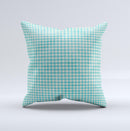 Vintage Blue Plaid Ink-Fuzed Decorative Throw Pillow