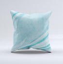 Vintage Blue Swirled Ink-Fuzed Decorative Throw Pillow