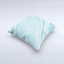 Vintage Blue Swirled Ink-Fuzed Decorative Throw Pillow